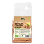 Biscoitos de soletra com gengibre e nozes bio 175g Sun Natural