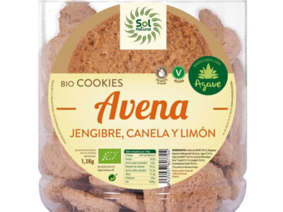 Biscoitos em massa Avena gengibre limon bio 1,3 kg sol natural
