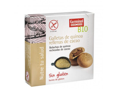 Biscoitos quinoa recheados com cacau sem glúten 200 g germinal