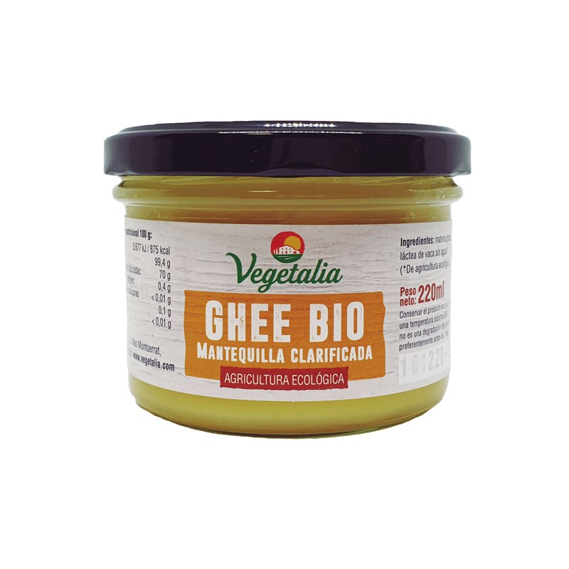 Ghee esclareceu a manteiga de 220 ml de vegetal