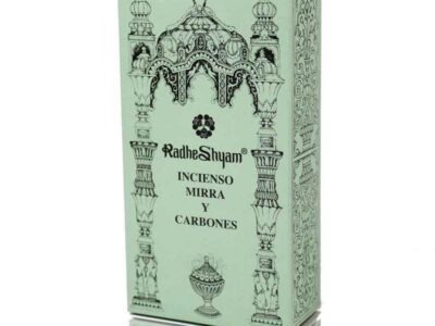 Incenso 50g mirra e carbono 10u radhe shyam