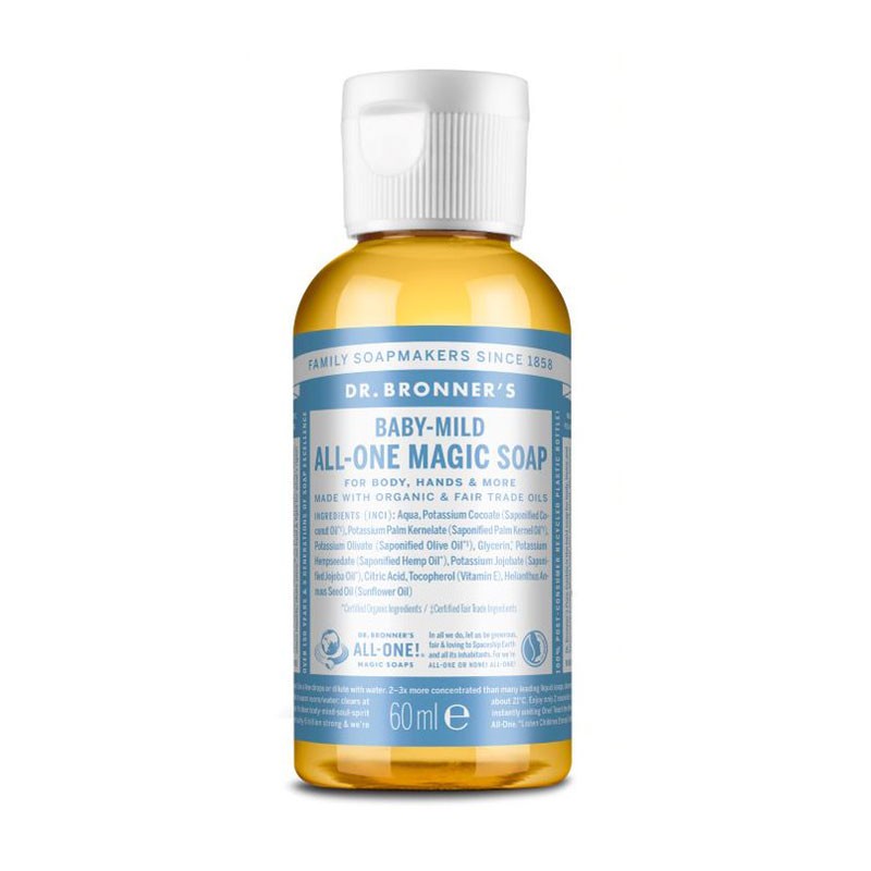 Líquido neutro de bebê Jap/Bio 60ml Dr. Bronner's