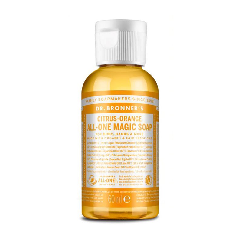 Sabão líquido Orange Citricos Bio 60ml Dr. Bronner's