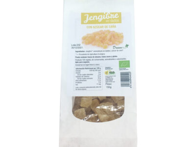 Gengibre em dados com cana com açúcar 150g alimentos de sonho
