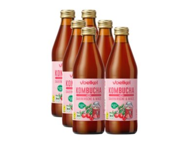 Kombucha Cherry e Mint Bio 6x330ml Voelkel