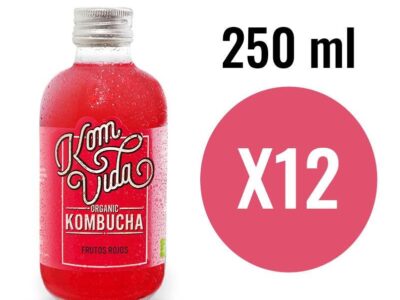 Frutas vermelhas Kombucha (Berryvida) Bio 12x250ml Komvida