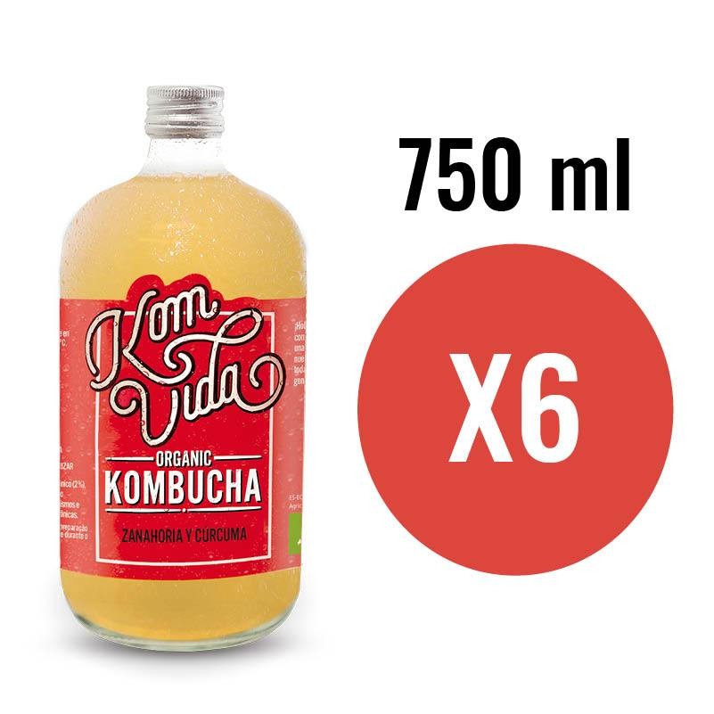 Kombucha Carria e Curcuma Bio 6x750ml Komvida