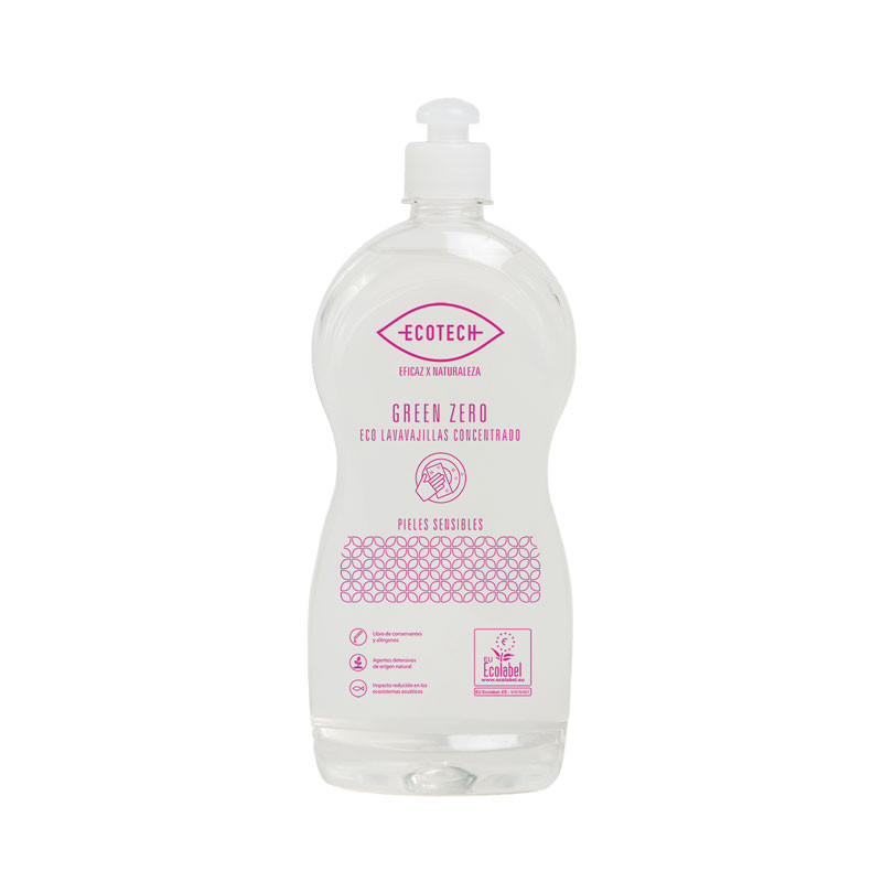 Lavagem de louça de mão concentrada zero verde 750 ml Ecotech