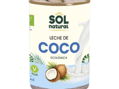 Leite de coco para cozinhar pode 400 ml de sol natural