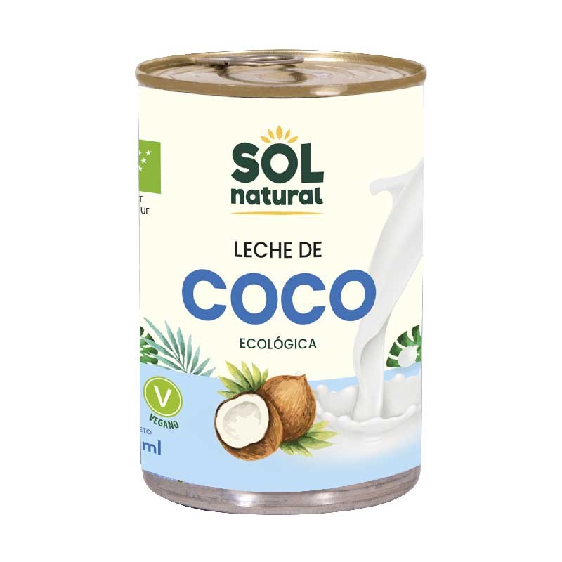 Leite de coco para cozinhar pode 400 ml de sol natural