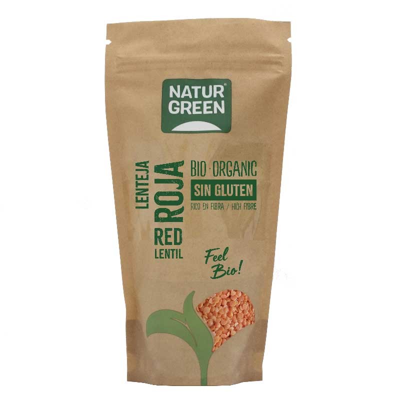 Red Lentil S/glúten bio 500g Naturgreen