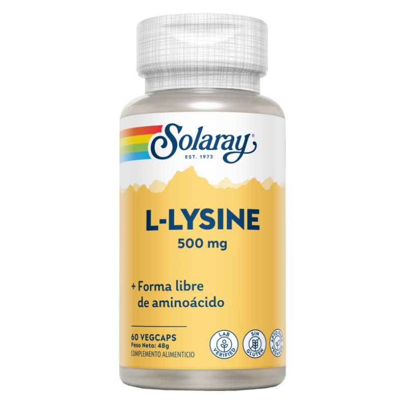 L-lisina Lisina 500mg 60 VCAPS Solaray