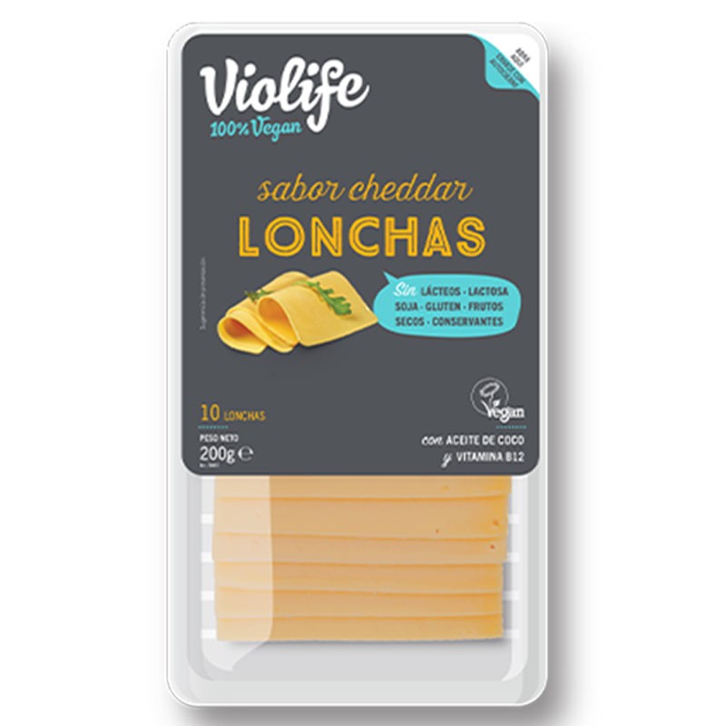Fatias veganas com sabor cheddar 200g violento