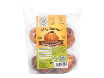 Magdalenas recheadas com chocolate sem glúten 5U Sun Natural