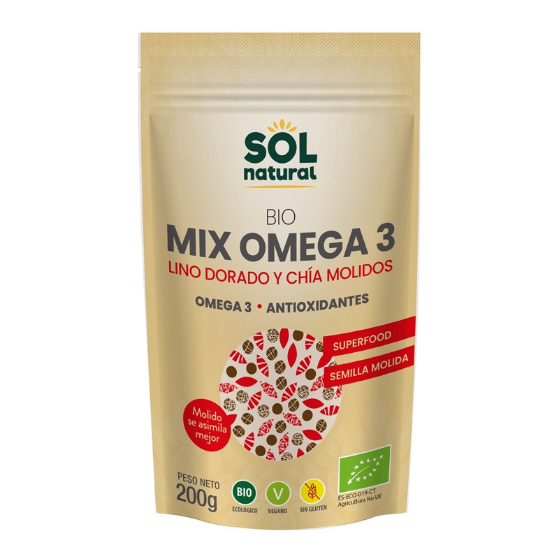 Mix Omega3 Lino e Chia Ground Bio 200G Sol Natural