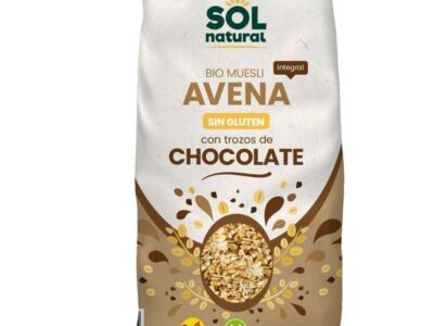 Amostras de aveia e glúten -bio biografia de chocolate 425g Sol natural