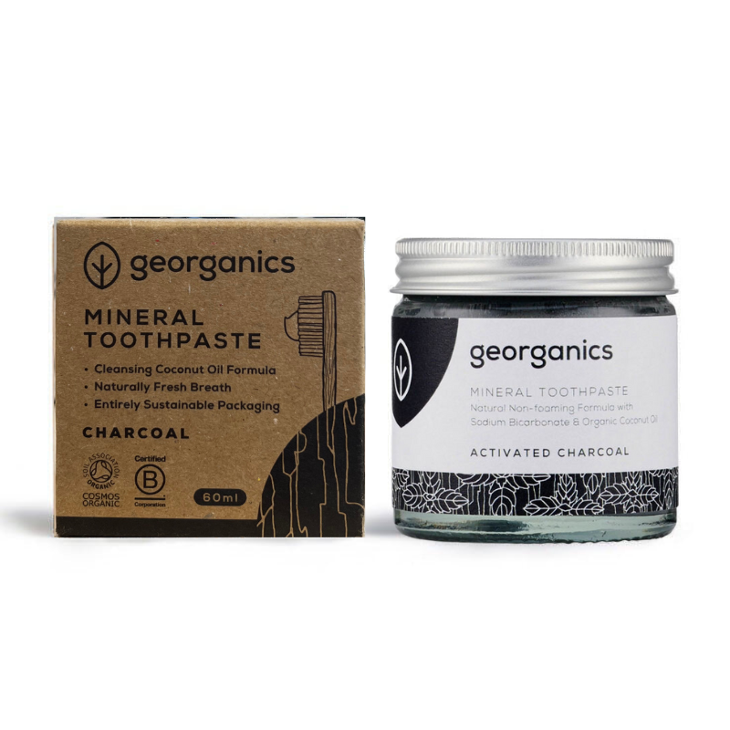 Creme Dental de Carbono Ativo, 60ml - Georgania