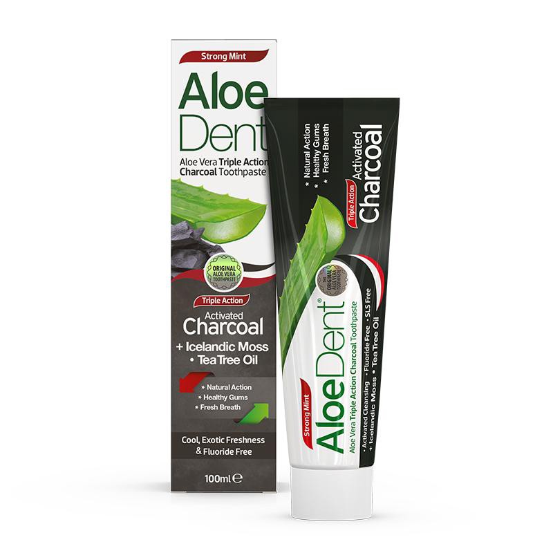 DentiSo Aloe, Carbono Ativo, Chá do chá e Mint 100ml Aloe Dent