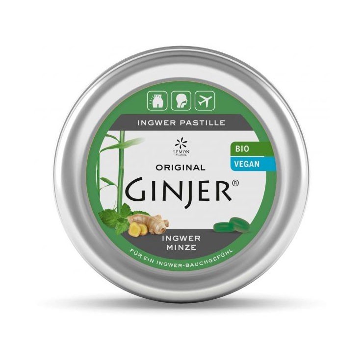 Ginjer-Menta BIO 40G Pílulas farmacêuticas de limão