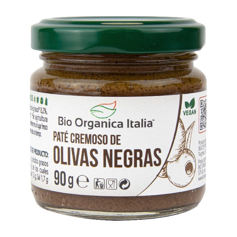 Pate de Olivas Negras Bio 90G Itália orgânica