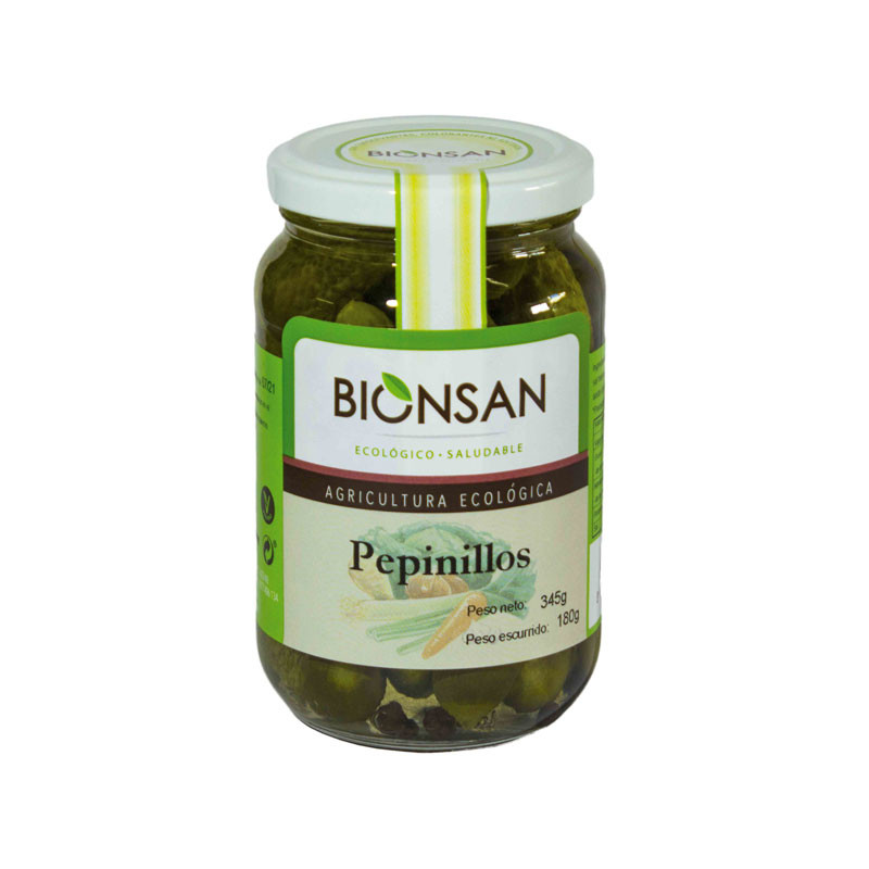 Pepinillos em vinagre bio 345g bionsan