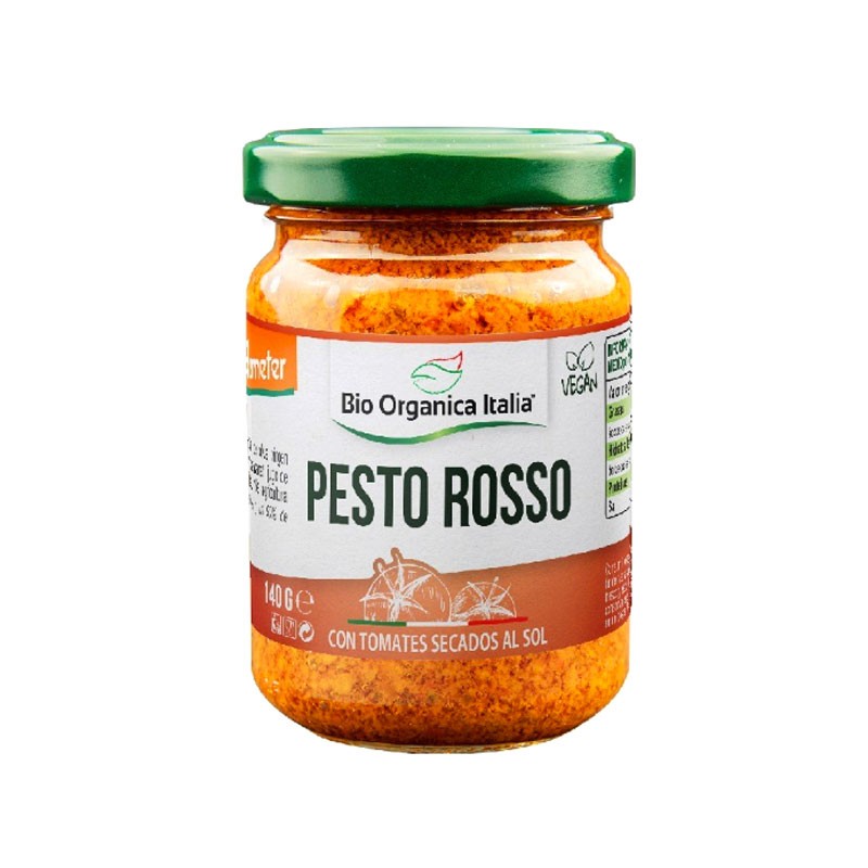 Pesto rosso vagano bio 140g orgânico Itália
