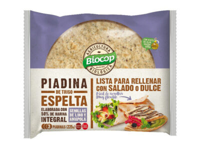 Trigura Piadina Spell com sementes de linho e bio 225g biocop