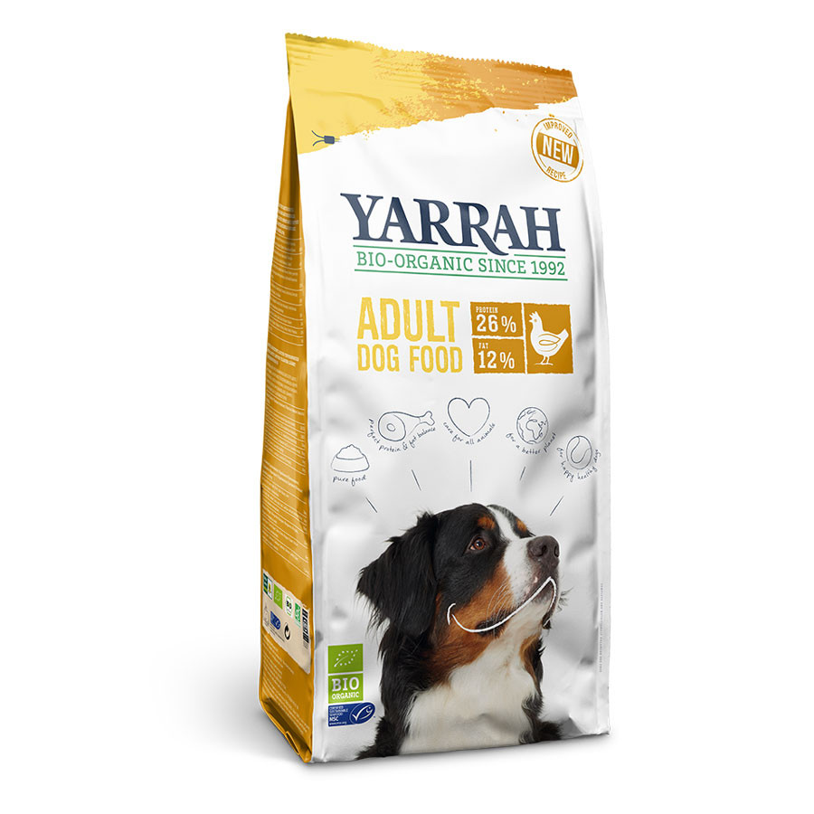 Eu acho para cães adultos com 2 kg de frango yarrah