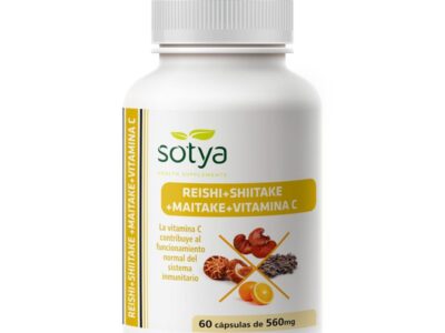 Reishi, Maitake e Shiitake 560mg 60 Capsulas Sotya