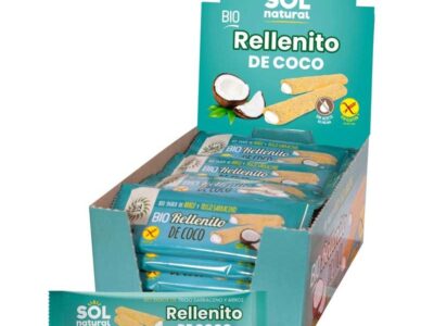 Coco sem glúten preenchimento de coco 24x25g Sol natural