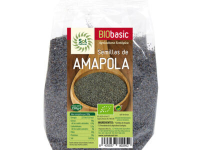 Sementes de papoula bio 250g sol natural