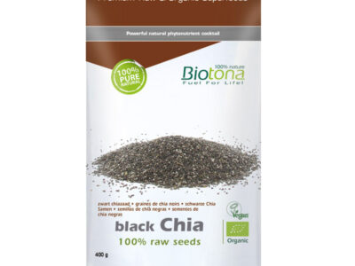 Semente de chia preta/sementes de chia preto bio 400g biotone