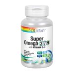 Super Omega 3.7 e 9 com vitamina D-3 120 Pearls Solaray