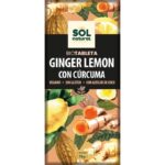 Comprimido de chocolate Jengibre Limon e Curcuma Bio 70G Sol Natural