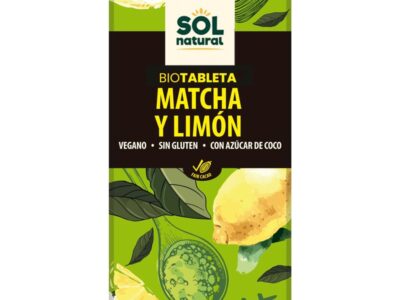 Matcha-limão bio 70g Sol Natural Chocolate Tablet