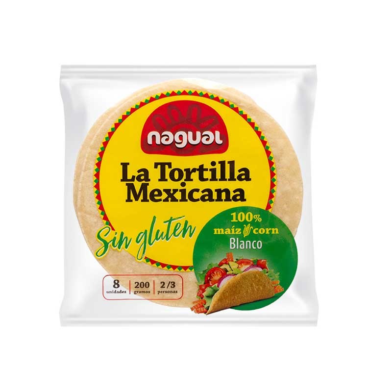 Blanco glúten Black Tortilla 200g Nagual