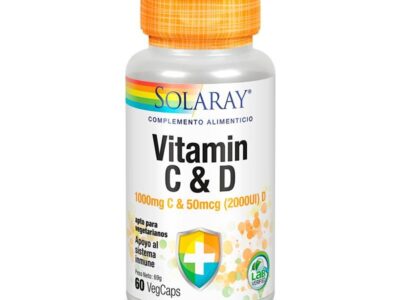 Vitamina C (1000 mg) e D3 (2.000 UI) 60 VCAPS Solaray
