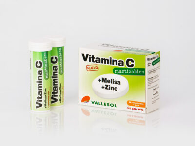 Vitamina C+Melisa+Tablets mastigáveis ​​de Zinco 24 Vallesol