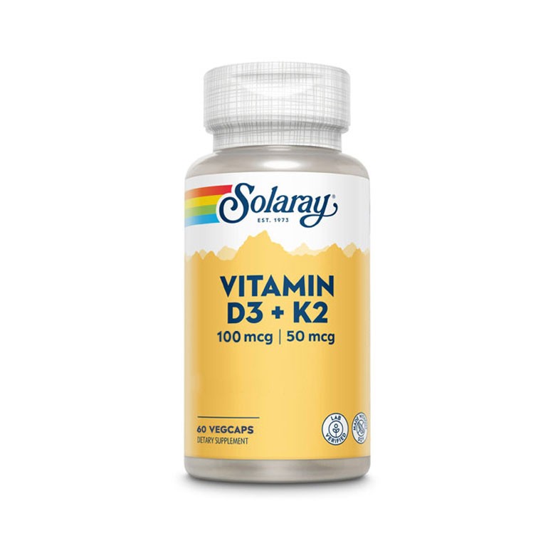 Vitamina D3 + K2 60VCAPS Solaray