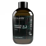 Gel de Duche e Shampoo Desportivo para Homens Cipreste e Chá Verde 600ml  Ecolatier