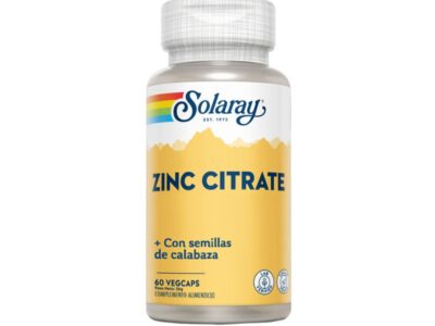 Citrato de zinco + sementes de abóbora 60VCAPS Solaray