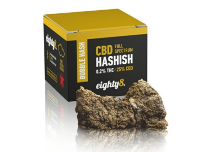 Bubble Hash 25% CBD THC 02% 1g  Eighty8